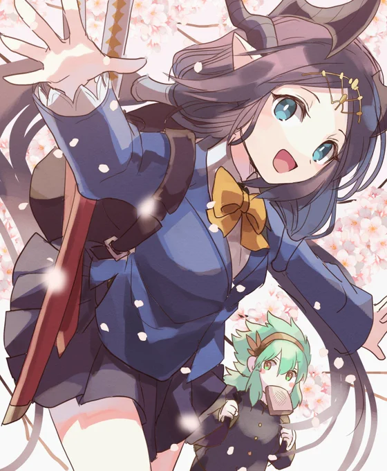 #パズドラワンドロ 学園イナちゃん 