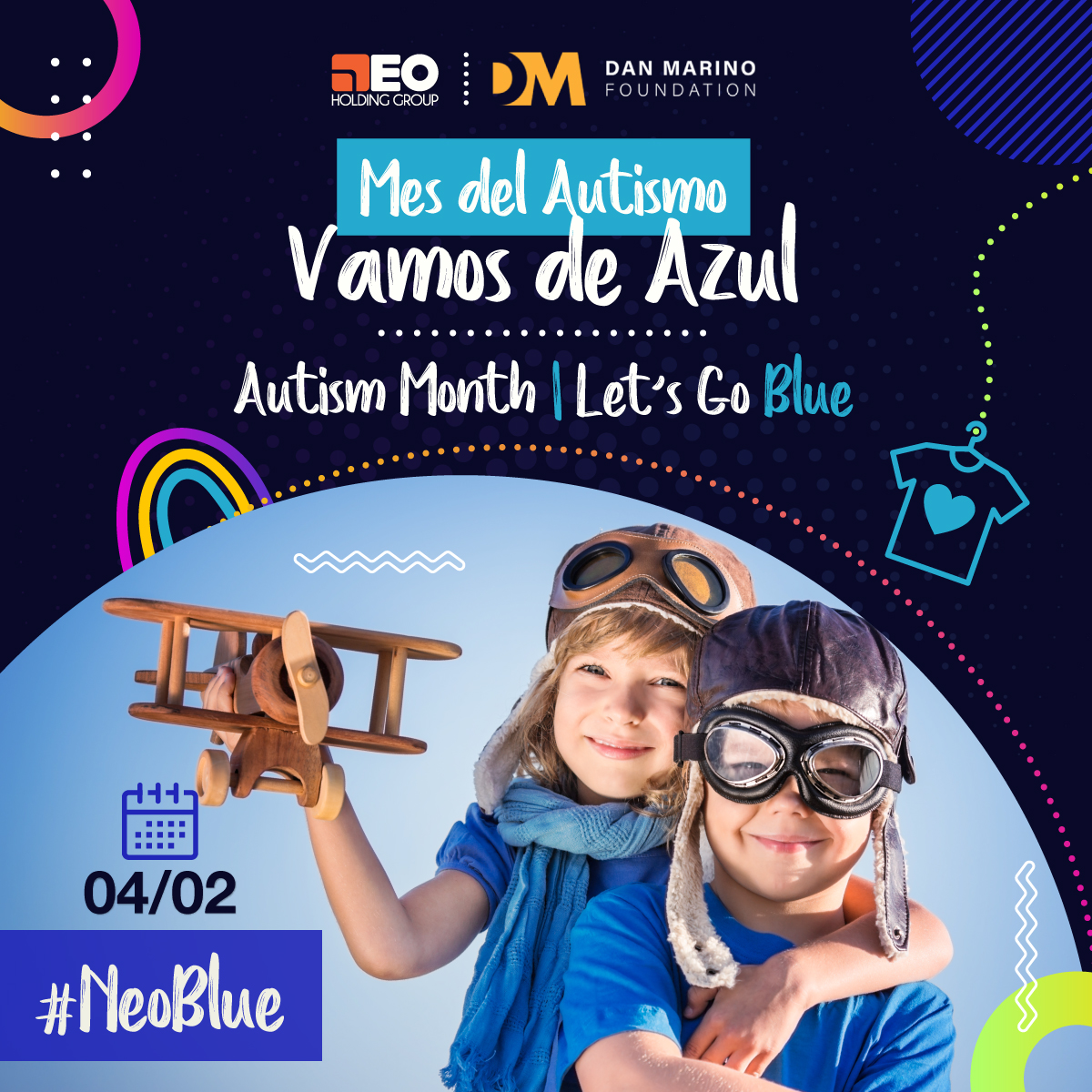 NeoHoldingG's tweet photo. 💙 Día Mundial de Concienciación sobre el Autismo 💙 World Autism Awareness Day 💙

#NeoBlue ¡Vamos de azul!

#autism #autismspeak #autismfamily #autismo #inclusion #autismoamor #Neobroadband #autismawareness #autismday #mesdelautism #autismawarenessday #autismoconamor https://t.co/p8IyeOl8tI