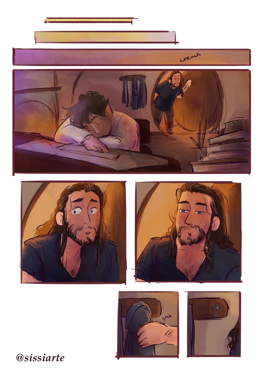 Sissiarte's tweet photo. I forgot to post my piece for @Bagginshieldz !! I am very proud of this one I do love making comics and I definetly don't do it enough

#Bagginshield https://t.co/ZgdnLwkOM5