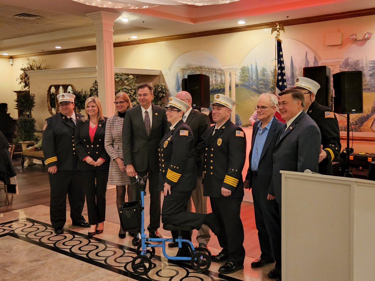 I had a wonderful time at the Wading River Fire Department's installation  dinner. I witnessed history, as the Fire Department installed its first  female chief, Denise Gluck! Congrats Chief Gluck & thank