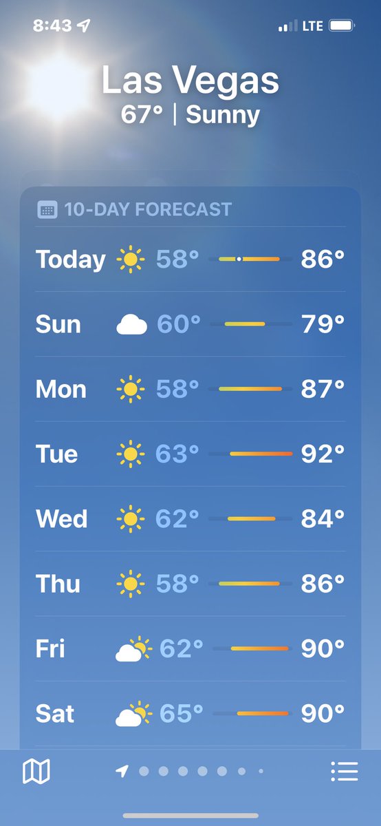 MaxwellMaria's tweet photo. Weather this week in Vegas!  Perfect for curling! https://t.co/jE4W1ThRj7