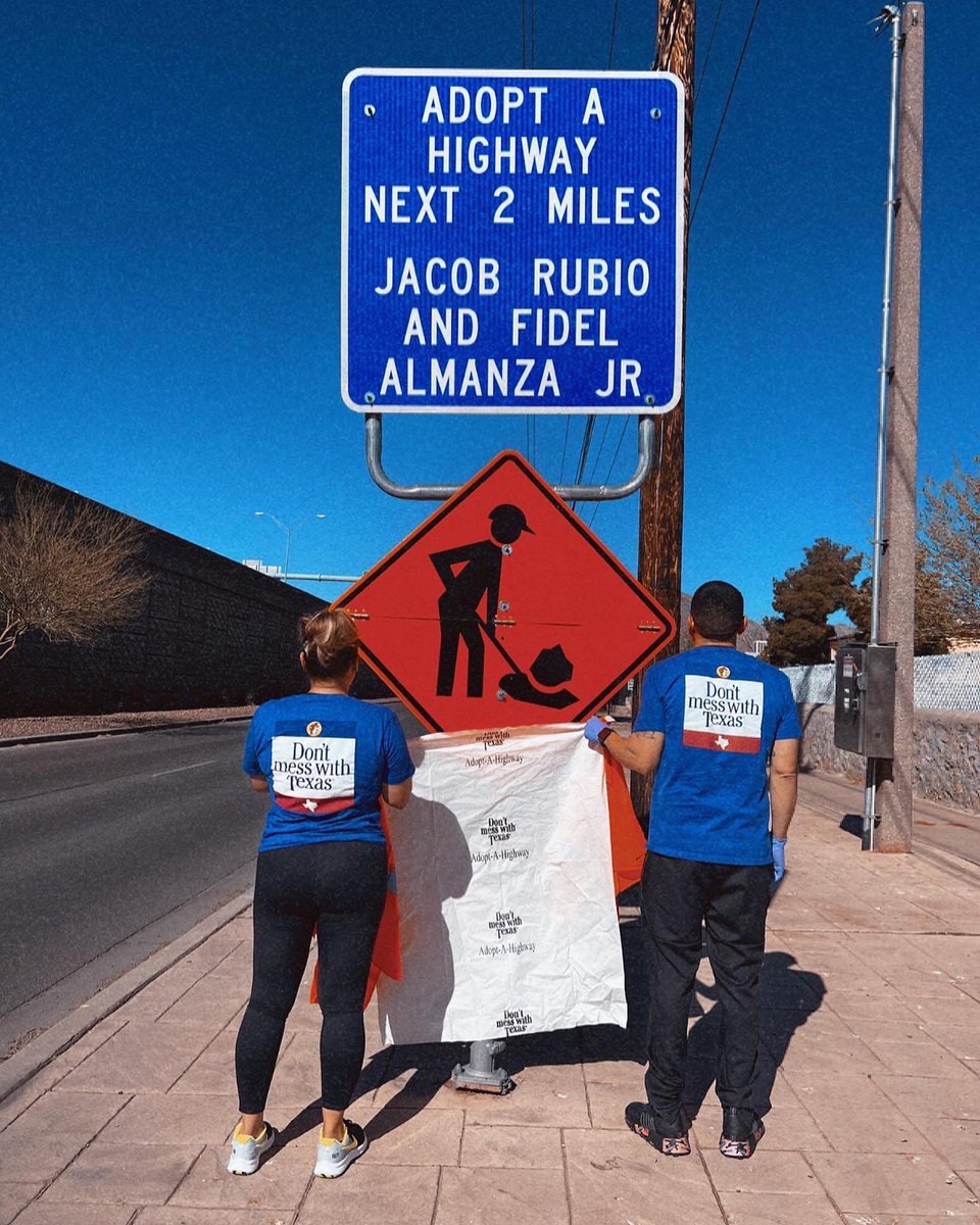 MYA1924's tweet photo. 2022 Adopt-A-Highway Donโt Mess with Texas Trash off in honor of my son and Dad โฅ๏ธ๐
#2022TrashOff
#KeepItCleanTX https://t.co/It9TcL2lNR