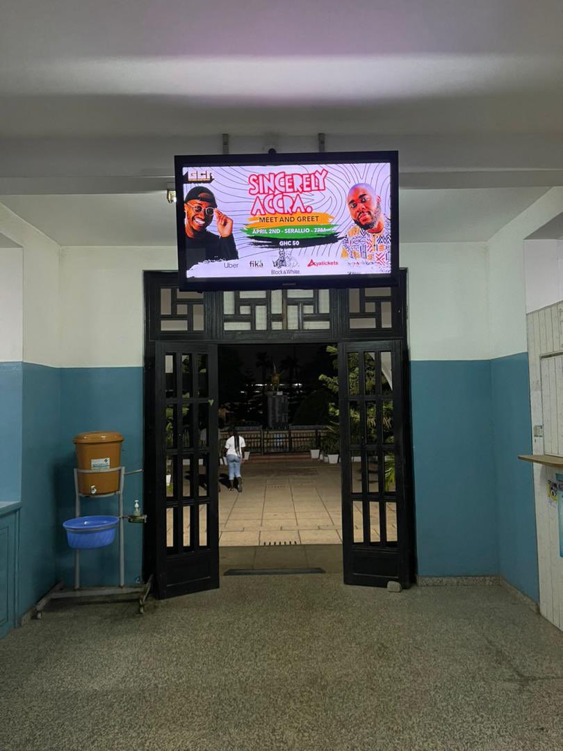envisiondig's tweet photo. Sincerely Accra. Meet and Greet is happening today at 7pm. You don’t want to miss out. Pull up at Serallio and let’s have some fun! Rate is GHC 50.
#envisiondigital #digitalsignage #sincerelyaccra #Accra https://t.co/rXwRfaHHRJ