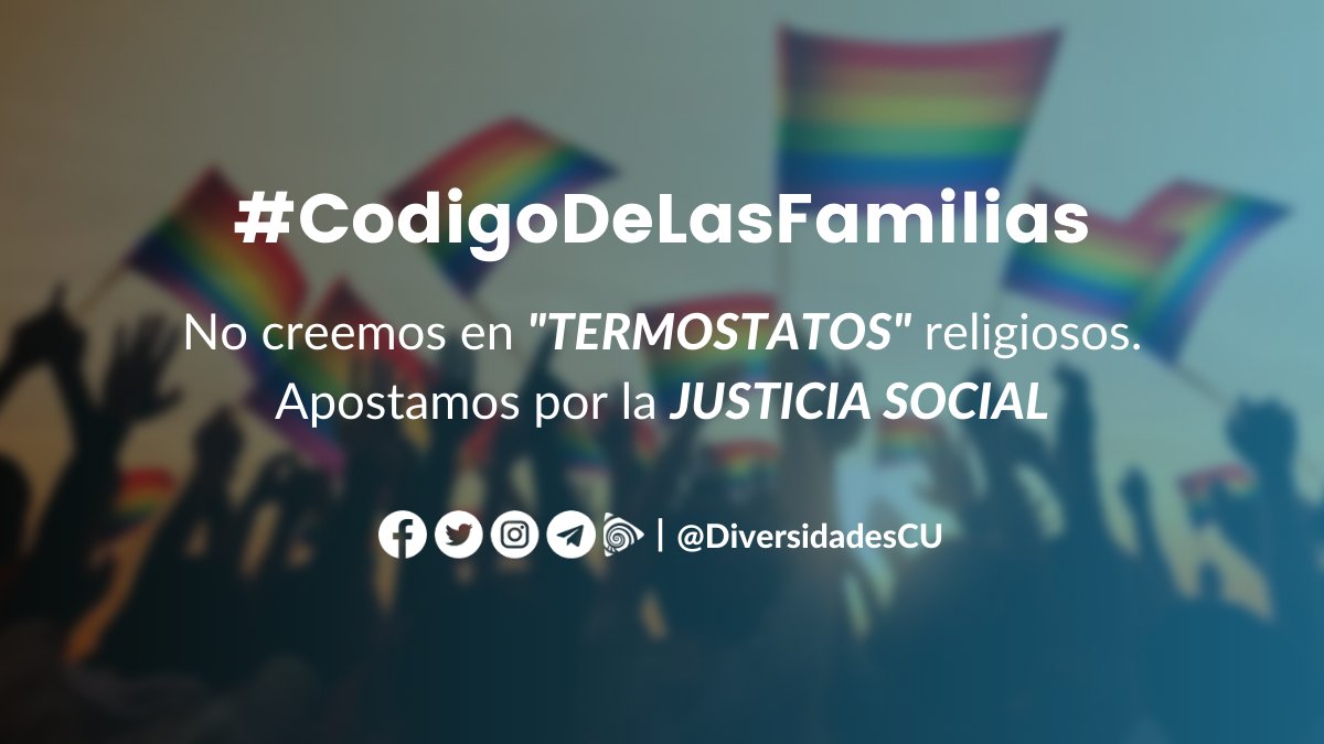 DiversidadesCU's tweet photo. La apuesta del #CodigoDeLasFamilias es clara. 

#VamosPorMas 
#CodigoDeLosAfectos
#UnCodigoInclusivo https://t.co/VQH54vI5xH