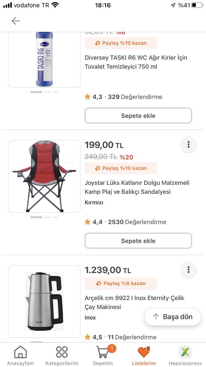 cinar_cinar's tweet photo. @hepsiburada listede farklı fiyat sepette farklı fiyat yakıştımı sana @hepsiburada 4077 sayılı Tüketicinin Korunması Hakkında Kanunu yok sayılıyor. @sikayetblog @TukoderGM @adalet_bakanlik @TC_icisleri https://t.co/mwhRPdXprl
