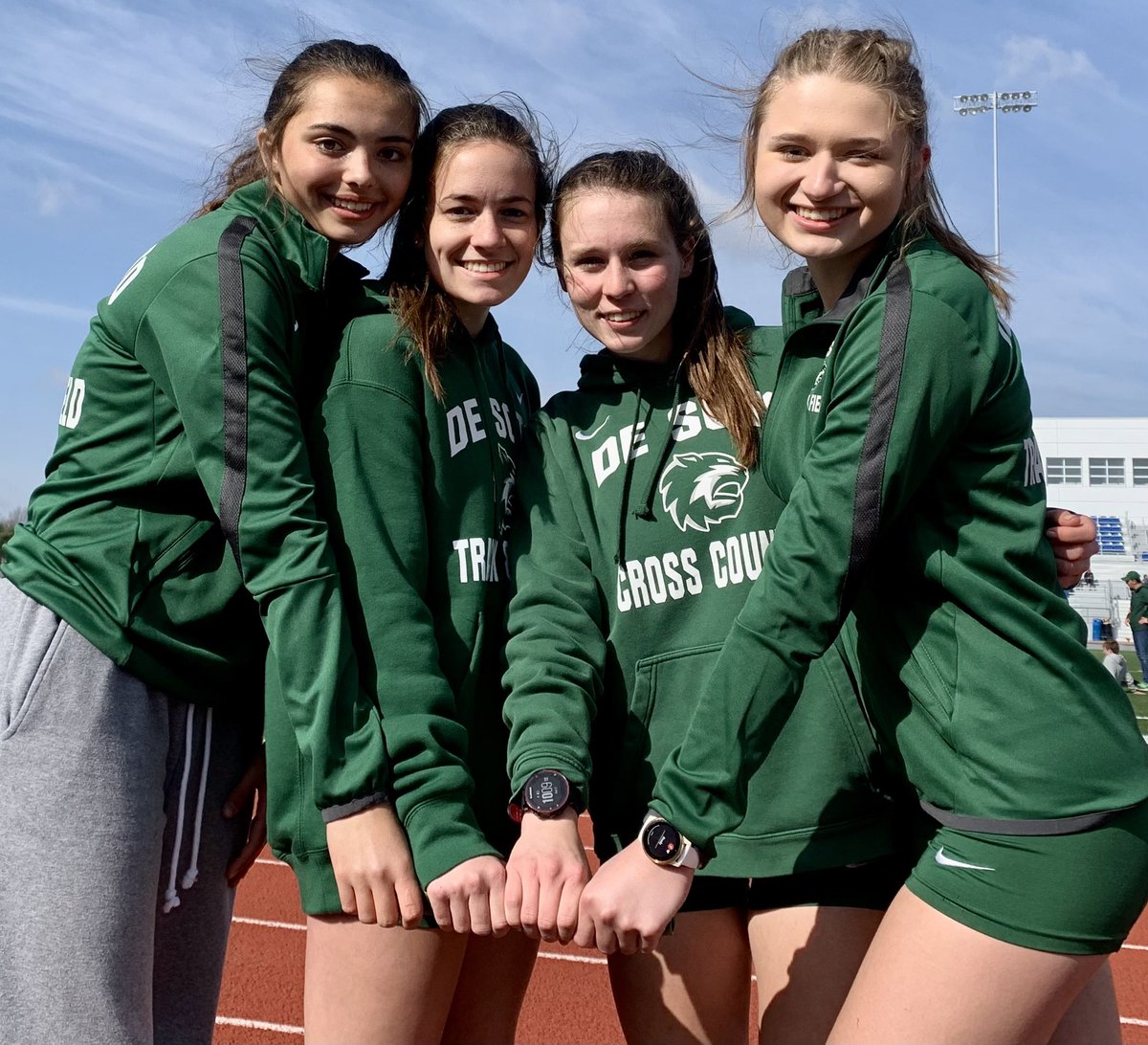 Boys are 4x1600 winners and girls 4x1600 runner-ups at SM South. Three races in 16 hours for most of these athletes. Boys team: CJ Krudwig, Brady Huggins. Palmer O’Connor, Connor Jacober. Girls team: Brooke Bundt, Hope Marriott, Katelyn Gress, Bella Wiltfong. <a href="/DeSotoWildcats/">De Soto Wildcats</a>
