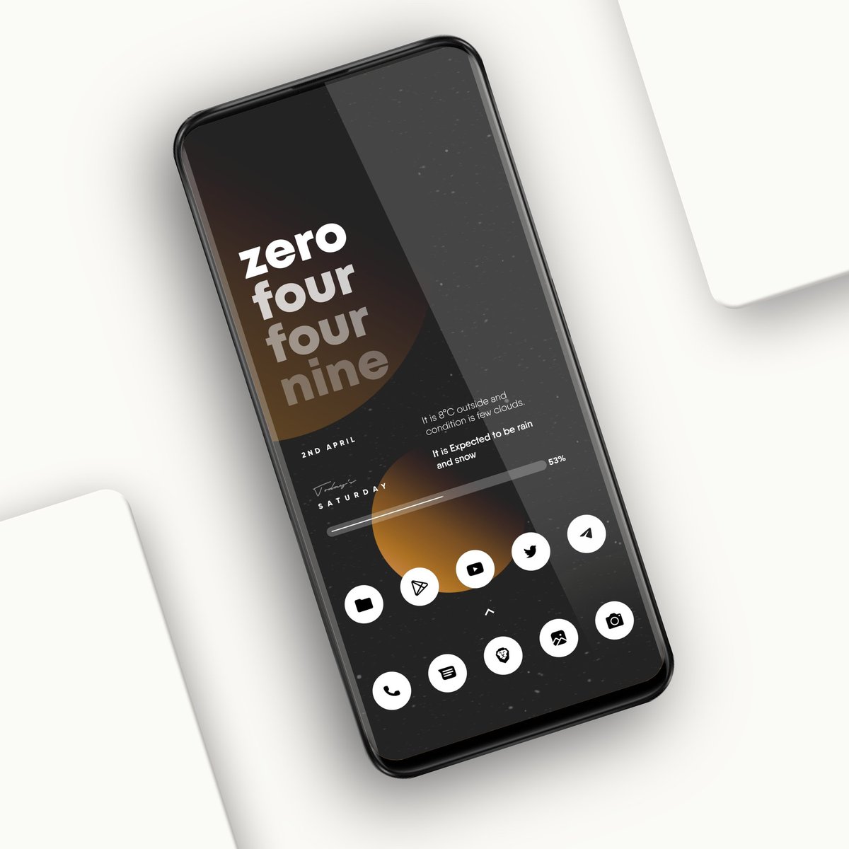 debugtiger's tweet image. Just for fun 😃

#OnePlus9Pro #OnePlusLauncher

#Wallpaper &amp;gt;&amp;gt;

@SinghSansoa Ripple Elite

#Widget &amp;gt;&amp;gt;

@asdlordesigns Sheer KWGT

#Icons &amp;gt;&amp;gt;

@Hexoline1 Adaptive White

#Android #Home #Screen
#Custom #KWGT #OnePlus