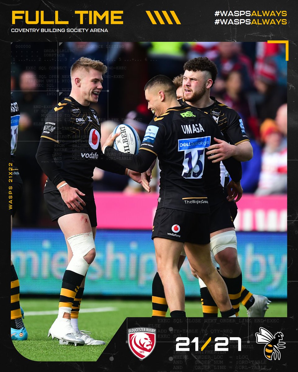 WaspsRugby's tweet photo. What a gutsy win! https://t.co/sZXkSUeQqU