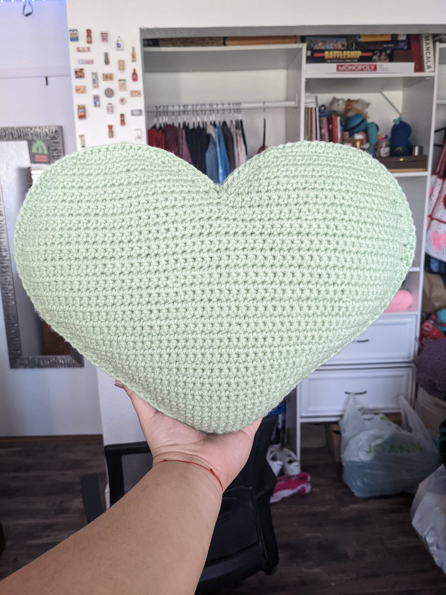 ElliettesH's tweet photo. Heart pillows selling for $15 each. These will be the only ones sold, I will not be making more. They are 14 in. at their widest point and 11 in. tall at the highest point. These pillows are super squishy and soft, they also make adorable decorations. Message me if interested. https://t.co/1fhymmn65e