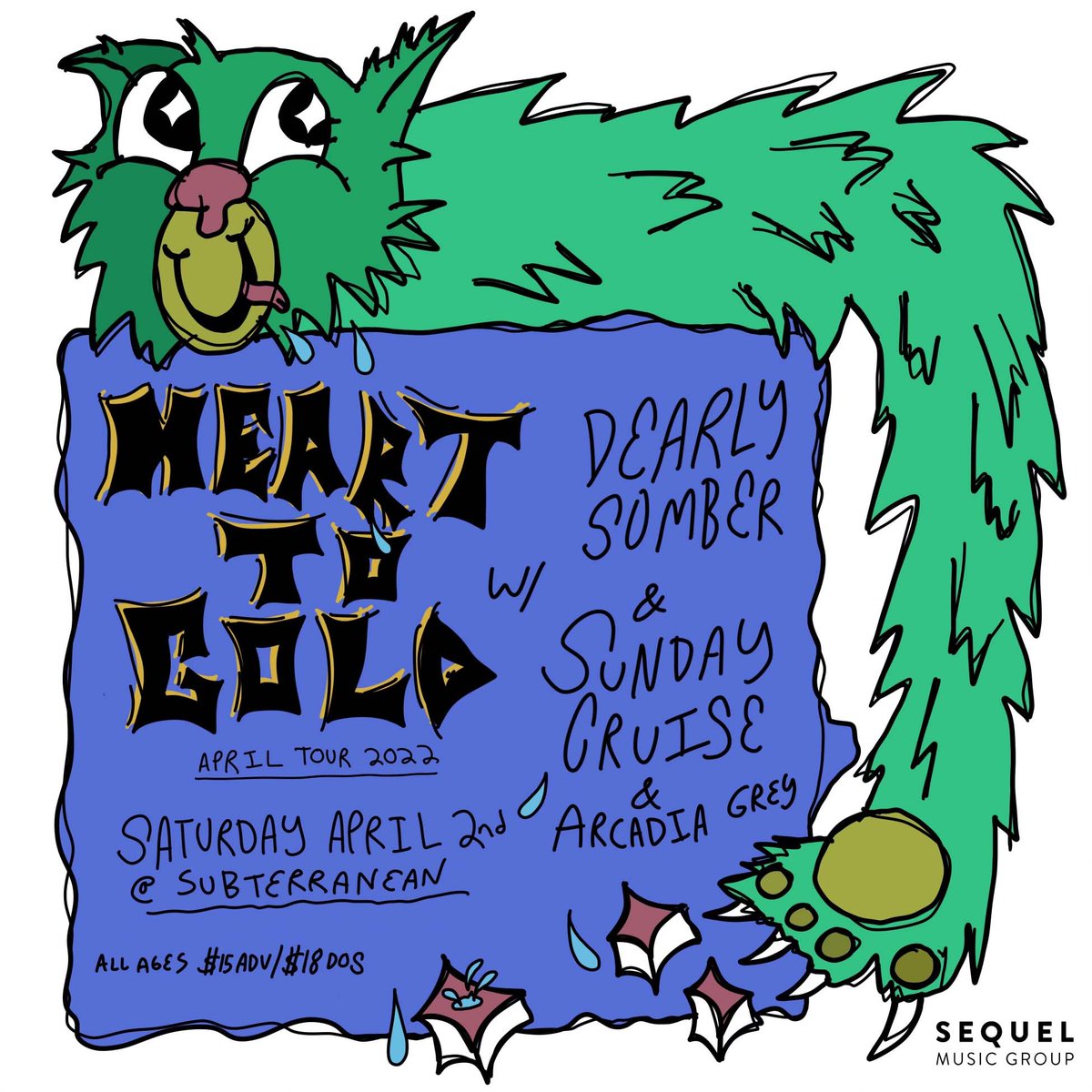 kickstandshows's tweet photo. ✨✨TONIGHT!! @Heart2Gold w/ @arcadia_grey, @cruise_sunday, &amp; @dearlysomber at @subtchicago! Doors are at 5:30PM, show at 6PM! 

Be there or be ◼️ https://t.co/nsj2uzDW1h