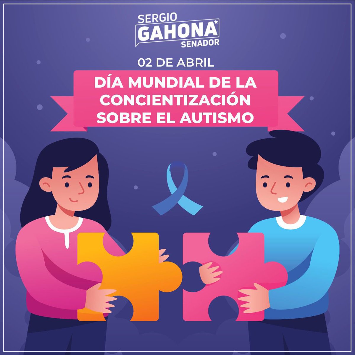 sergiogahona's tweet photo. En el Día Mundial de Concienciación sobre el Autismo nos pronunciamos contra la discriminación, celebramos la diversidad de nuestra comunidad y fortalecemos nuestro compromiso con la inclusión de las personas con autismo”. PdeLey en @Camara_cl espera apoyo de @gabrielboric https://t.co/ALEzFWhmsD