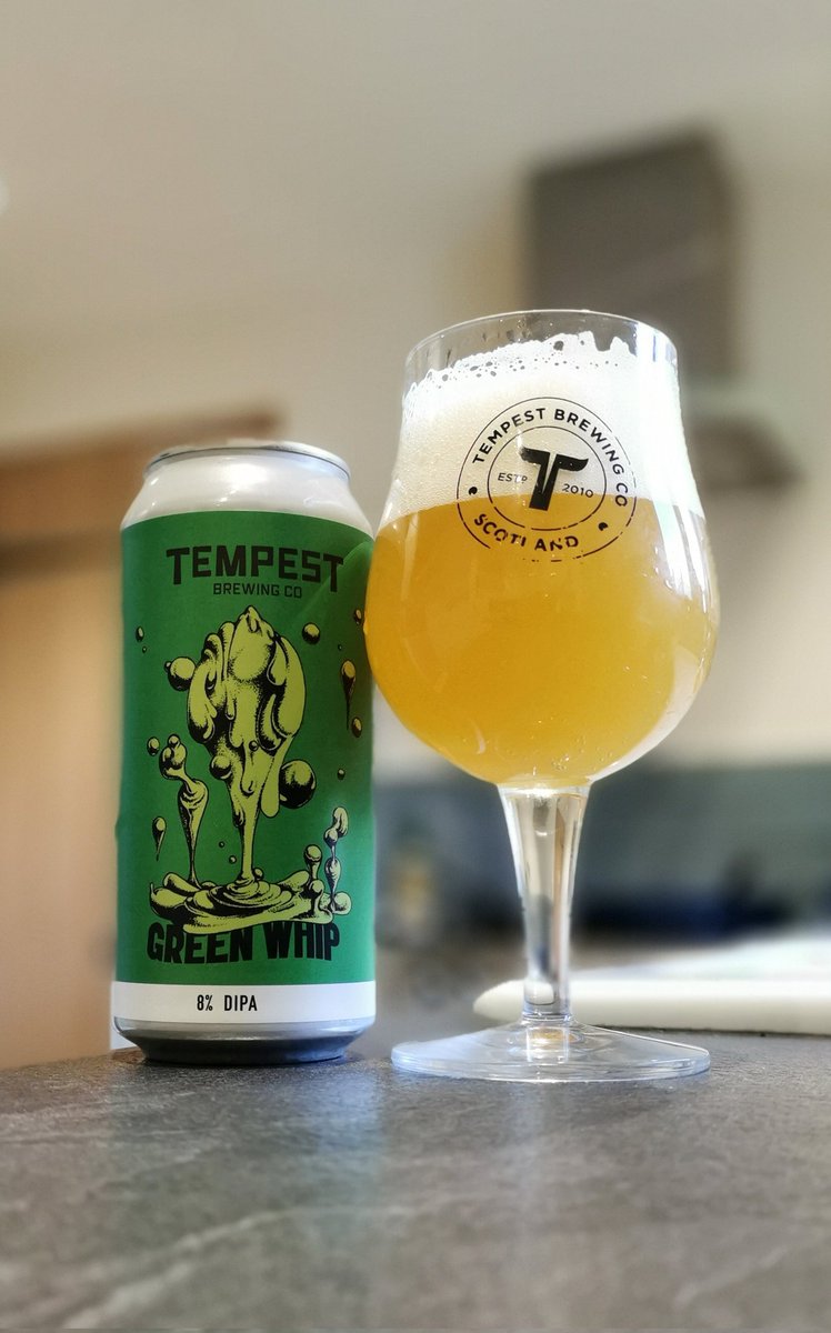 Green Whip from @TempestBrewCo, an 8% DIPA. Dank, resinous, citric & tropical fruits. Its absolutey sensational 🍻🍻🍻🍻🍻