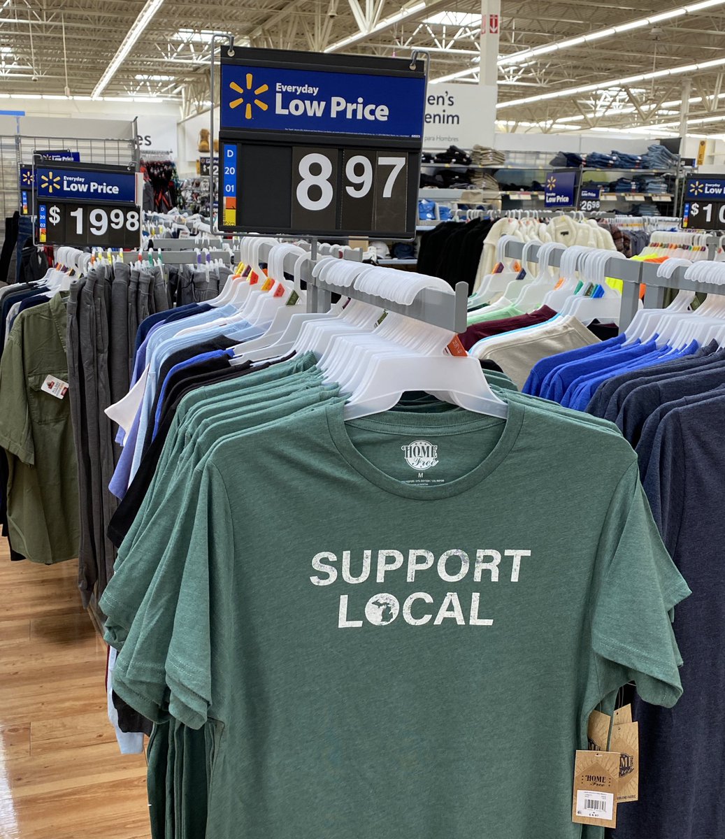 jasonselvig's tweet photo. Walmart is selling “Support Local” shirts. https://t.co/ov2293tvfH