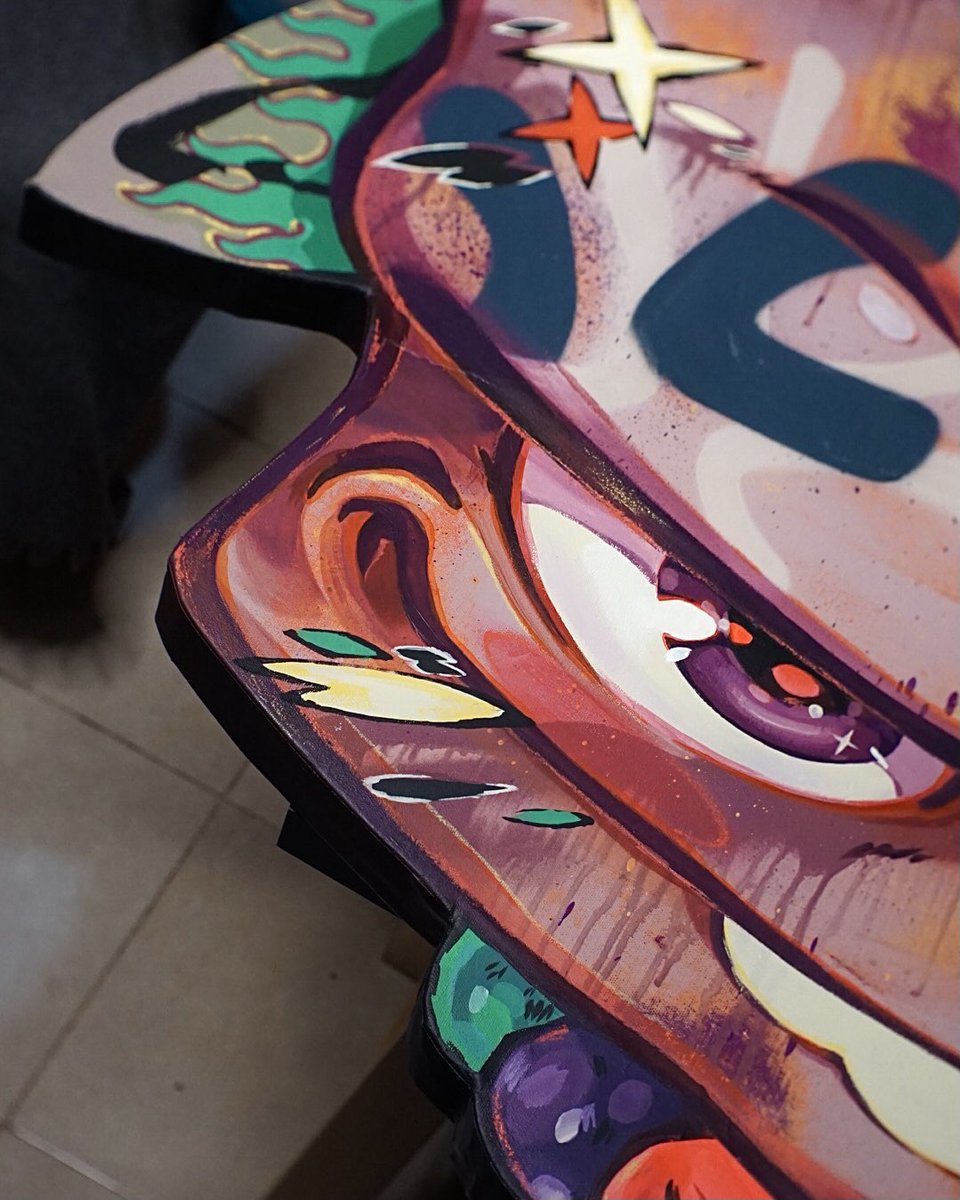 fivust's tweet photo. Trying to keep up with the metaverse, but doing this thing is way too enjoyable for me ✌️😋💫 #painting #fivust https://t.co/EIyuWXRSGp