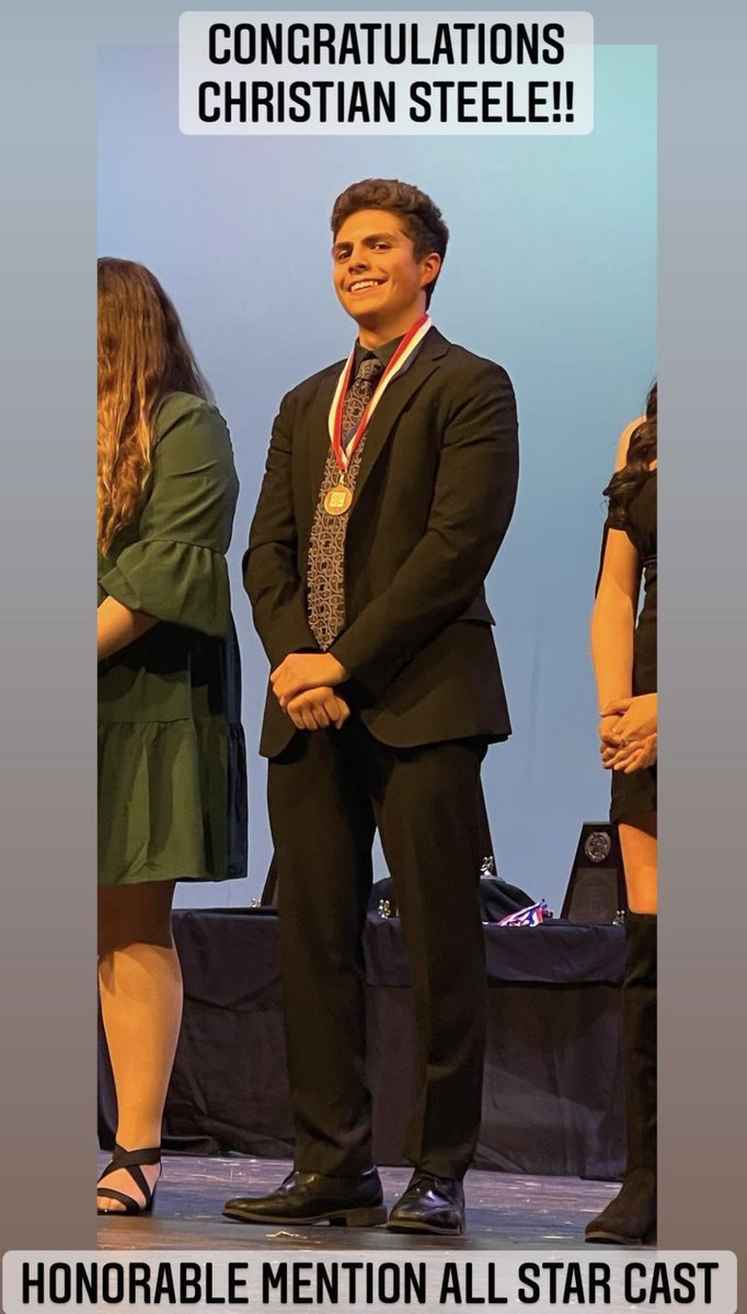 GA_Steele's tweet photo. Sad @TheatreElk ended their OAP season last night, but very proud of what they did. Congrats to Christian Steele for HM All Star cast again, and to all the great performers and crew &amp; these well deserved awards. This cast will be missed! #BHS #Elks #burlesonhighschool #goelks https://t.co/pm1RDVEsB2