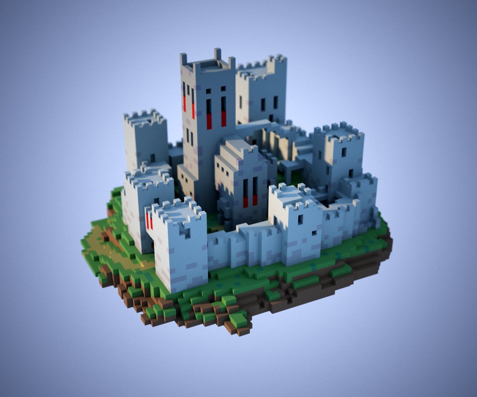 Here's some #voxelart I've made in a spare evening. Just starting out with this kind of thing.
#3dart #3dmodeling #Castle