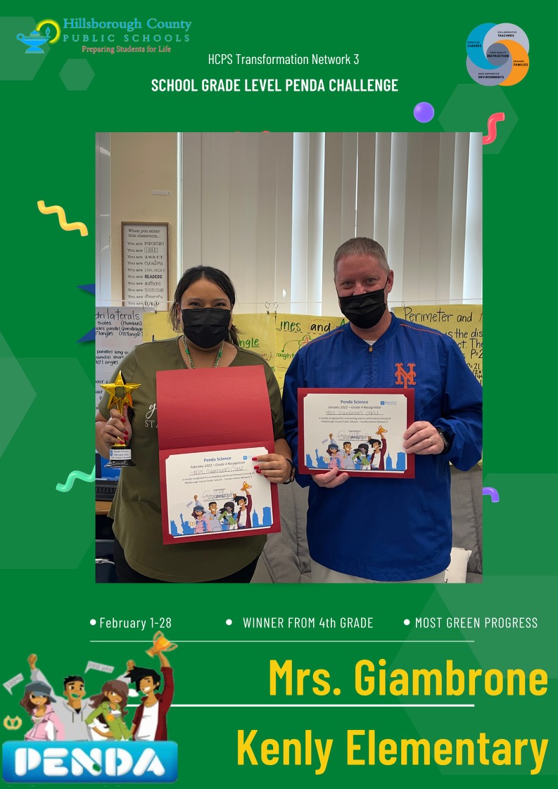 PendaLearning's tweet photo. @AddisonGDavis, you better call the Fire Department, because @TransformHCPS Network 3 is a 3-alarm fire of science! Highest #PendaScience mastery (80%+) for February 2022 goes out to @ClevelandHCPS (grade 3), @KenlyCougars (grade 4) &amp; @HCPSSheehyElem (grade 5).

@HCPSElemScience https://t.co/euI5BH0fOo