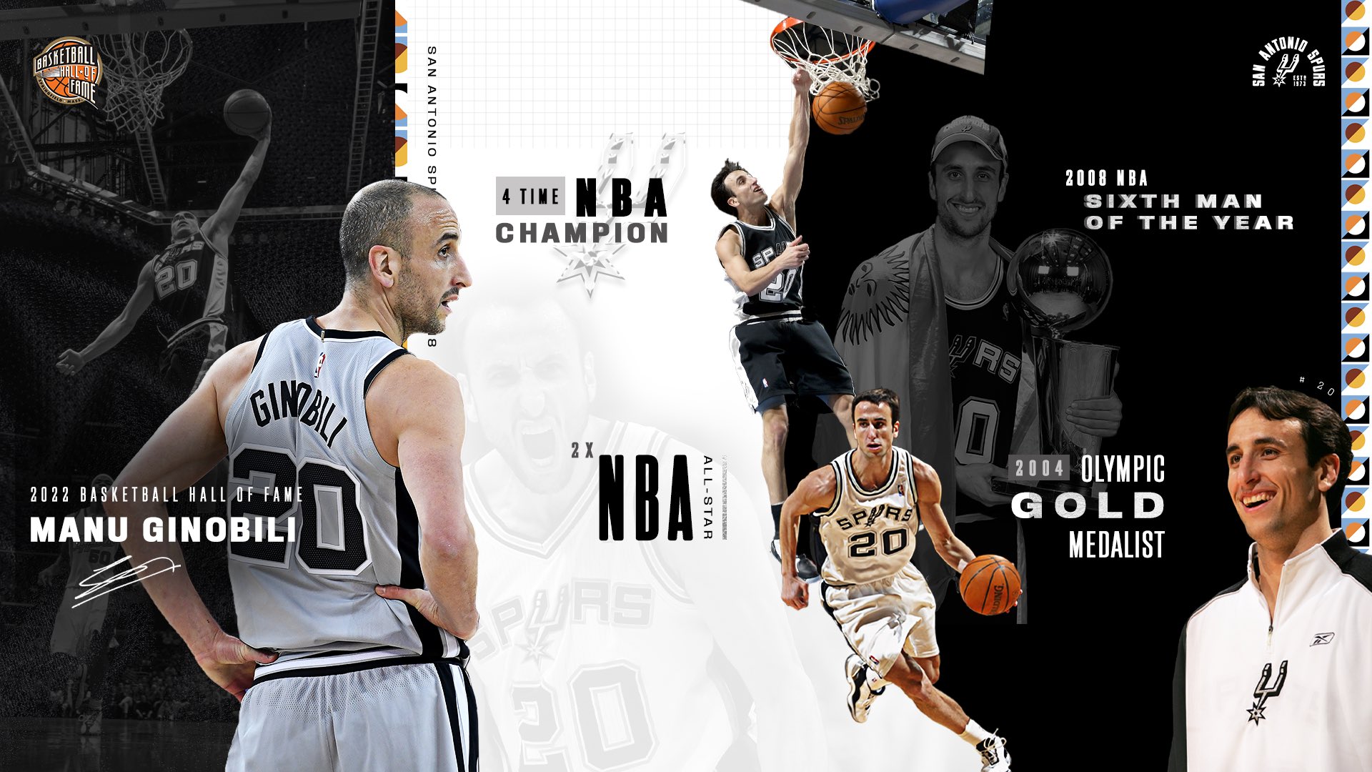 Spurs fans pay tribute to Manu Ginobili before Hall of Fame