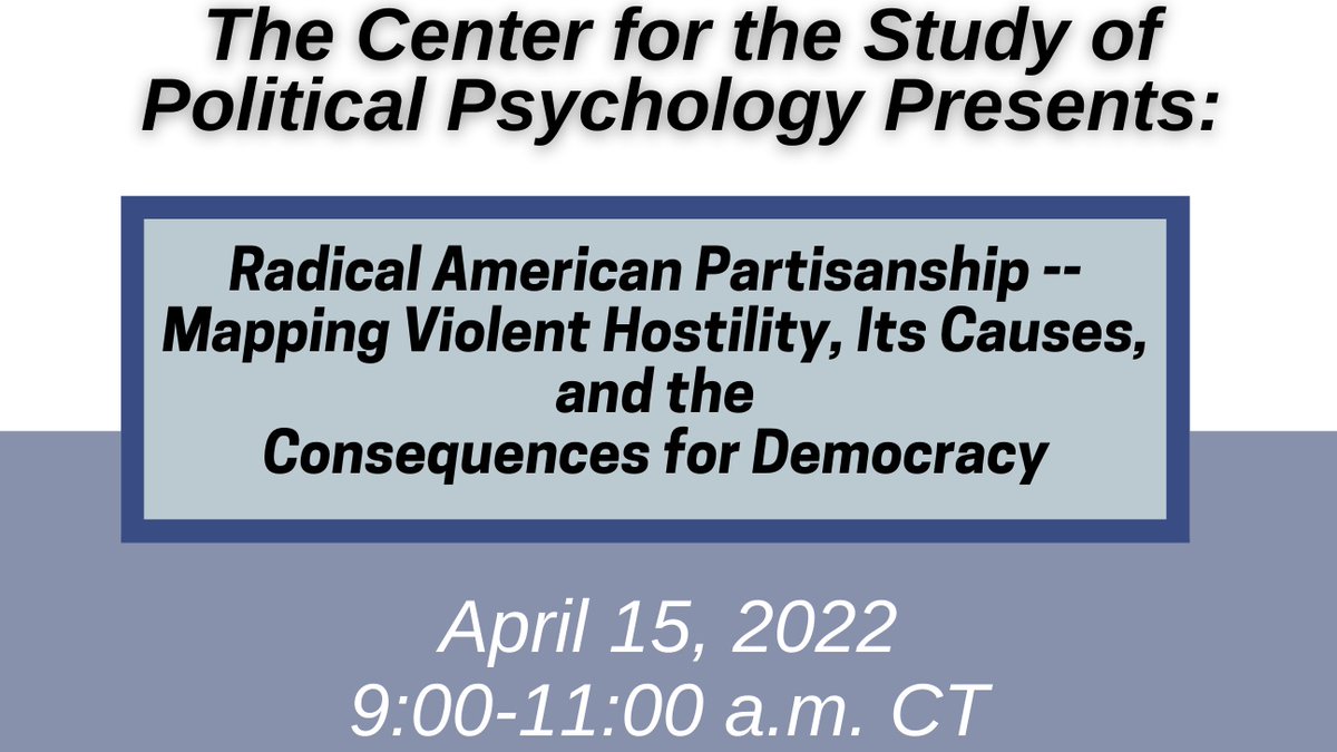 Center for the Study of Political Psychology tweet media