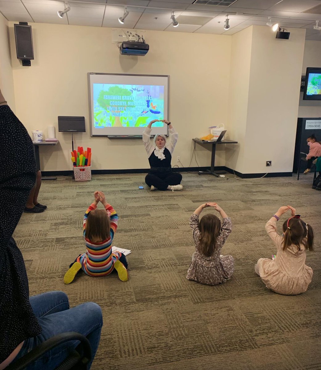 MetOperaGuild's tweet photo. Today we launched our “Opera Explorers” Pre-K program. In this 1st of 4 sessions, our budding opera fans & their parents got acquainted with Papageno, & createed their own set of panpipes! We can’t wait to see where we go next! #OperaEd #ArtsEd #OperaBasedLearning #OperaExplorers https://t.co/tCqW7JOhYC
