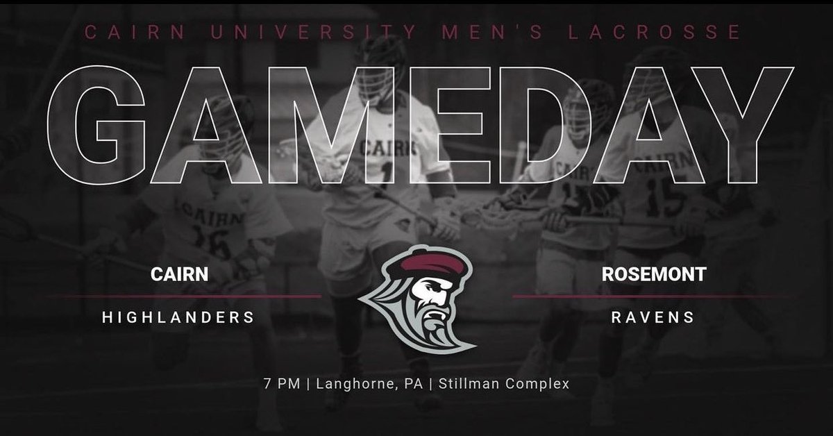 We kick off CSAC play at home under the lights tonight!

🗓 April 2,2022
🆚 Rosemont 
🕖 7:00 PM
📍 Langhorne, PA
📺 cairnhighlanders.com

#AndThenSome #FAMILY #BrickByBrick #GoCairn #CairnMLax