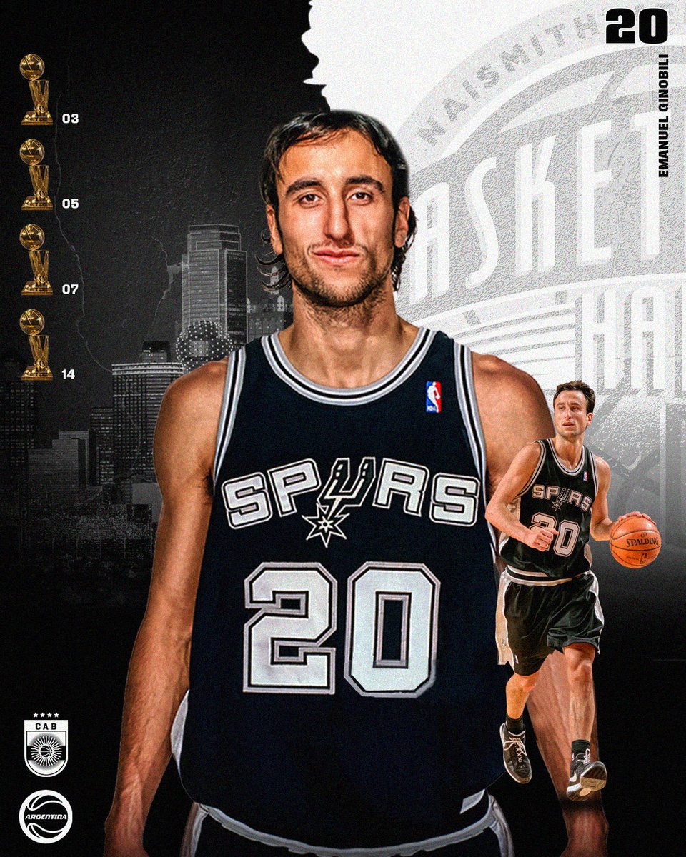 Argentina Básquet (@cabboficial) on Twitter photo Es oficial: Manu Ginóbili se convertirá en el primer argentino en ingresar al Basketball Hall of Fame 🤩
❤️ El orgullo que nos generás es inmenso. ¡Felicitaciones <a href="/manuginobili/">Manu Ginobili</a>! 🙌🏼 Es oficial: Manu Ginóbili se convertirá en el primer argentino en ingresar al Basketball Hall of Fame 🤩
❤️ El orgullo que nos generás es inmenso. ¡Felicitaciones <a href="/manuginobili/">Manu Ginobili</a>! 🙌🏼