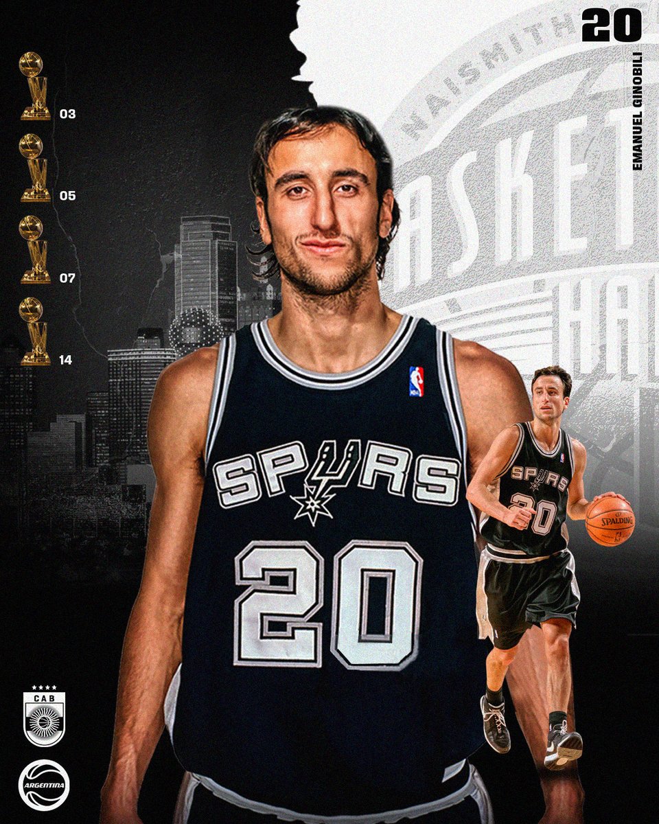 Es oficial: Manu Ginóbili se convertirá en el primer argentino en ingresar al Basketball Hall of Fame 🤩 ❤️ El orgullo que nos generás es inmenso. ¡Felicitaciones @manuginobili! 🙌🏼