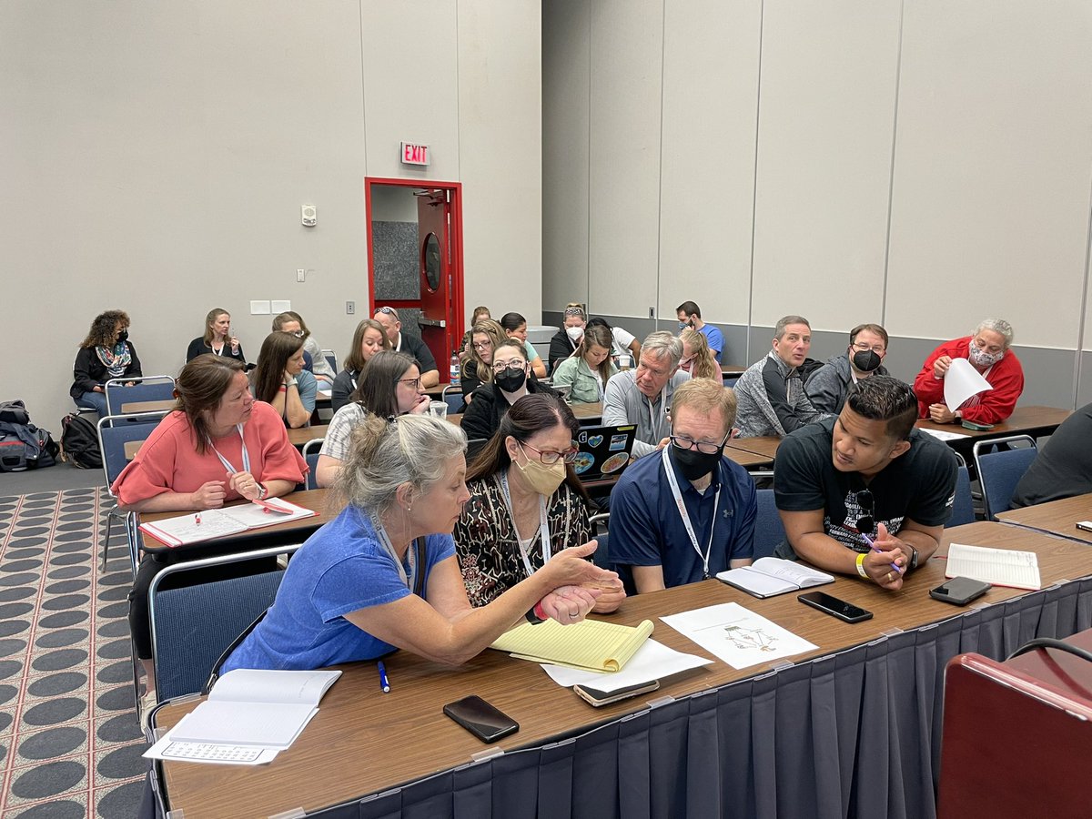 klionscience's tweet photo. Digging deep into designs of assessments FOR LEARNING! Great to be back learning together in-person! #NSTA2022 #preap #STEM #PreAPBio https://t.co/DuaJDHpBuF