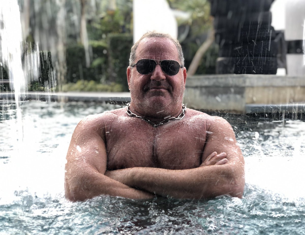 Daddy’s looking forward to getting wet this weekend.