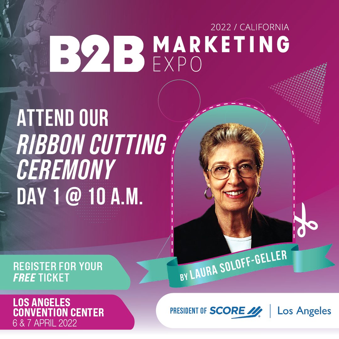 The B2B Marketing Expo kicks off this Wednesday and you can attend the ribbon cutting! Get your tickets now and be part of this incredible event filled with #marketing education and networking. rb.gy/gsxxto