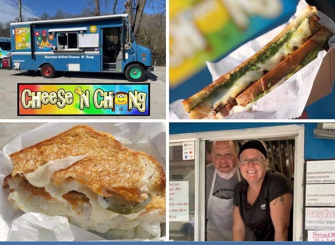 The gourmet grilled cheese at <a href="/Cheesenchong1/">Cheese N Chong</a> are far out, man! That Pickle Rick has us drooling over here🤤 The menu is a taste bud trip, check it out! Follow and book them or 60+ other CFTA Food Trucks at cincinnatifoodtruckassociation.org StreetFoodFinder.com #grilled #cheese