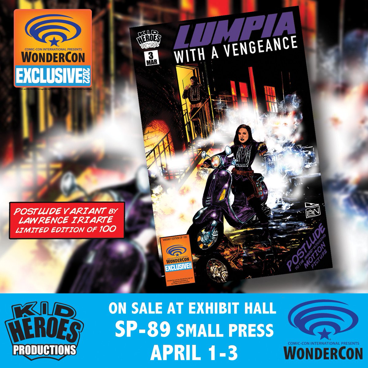LumpiaMovie's tweet photo. Producer and artist @Iriarte_ARTS now signing at our Kid Heroes /LUMPIA booth SP-89 Small Press between Aisles 200 and 300 inside the exhibit hall
#Wondercon #WonderConExclusive #WonderConExclusives https://t.co/ndXtRJRFbX