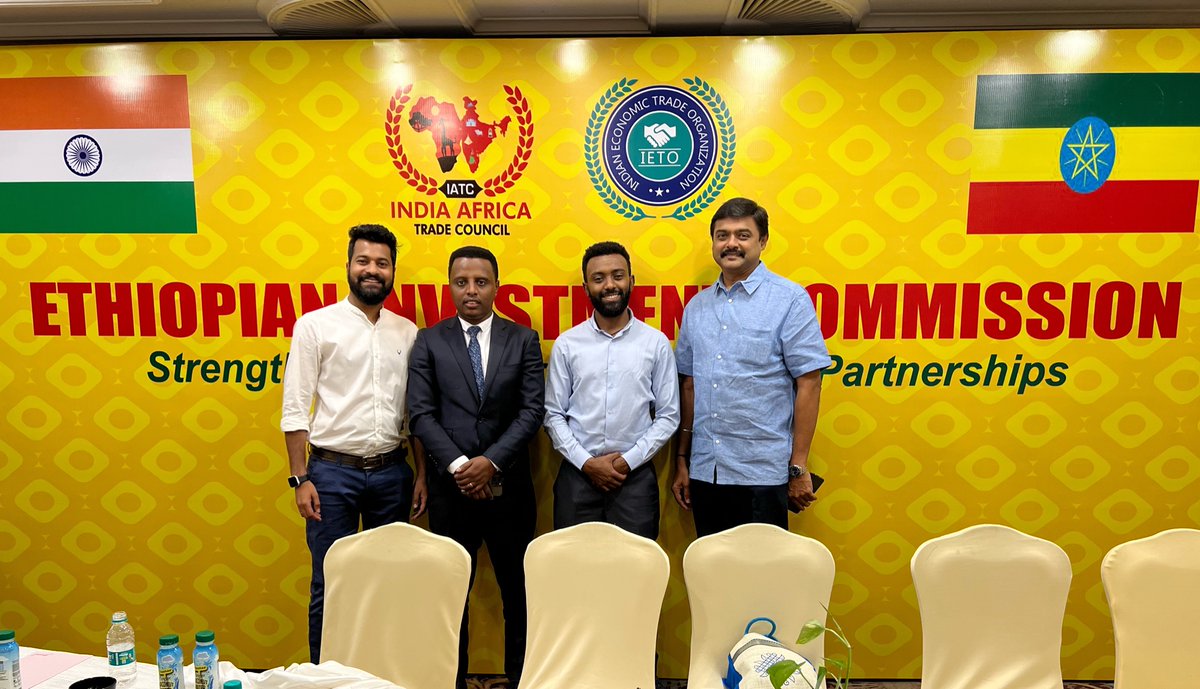 samaneu's tweet photo. Had a fruitful discussion with the Delegates from Ethiopia Government. Indian - Ethiopia Business Conference. 🇮🇳🤝🇪🇹

#india #trendingnow #Ethiopia #Jobs #business #marketingstrategy #socialmediamarketing #DigitalMarketing #samaneu #Coimbatore #Chennai #JobSearch #director https://t.co/w2iHeJgPwY