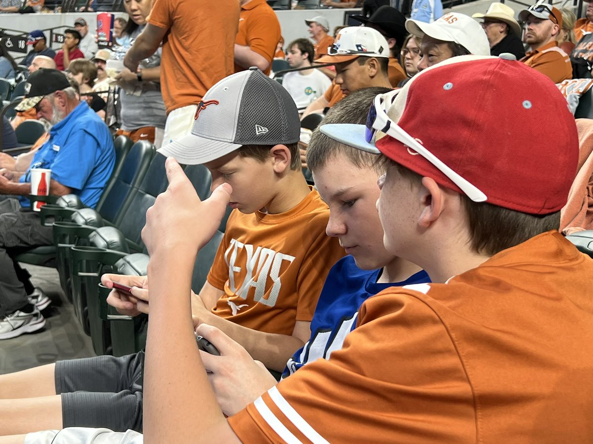 Buddies hanging out at the ballpark