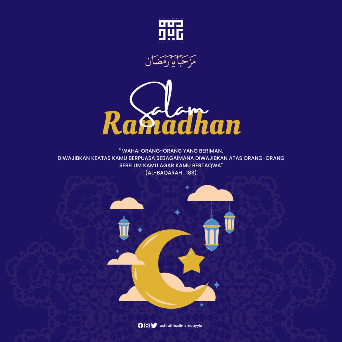 AMMuayyid's tweet photo. Salam Ramadhan &amp; Selamat Berpuasa kepada semua umat muslimin &amp; muslimat di seluruh dunia.
.
Tingkatkan amal dan sedekah di bulan penuh berkat ini. 
.
#salamramadhan #salamsahur✨ #salamtahajjud #salamsayangsampaikesyurga #sedekahmembawaberkah #tingkatkanamalibadah https://t.co/riDatnsxAq