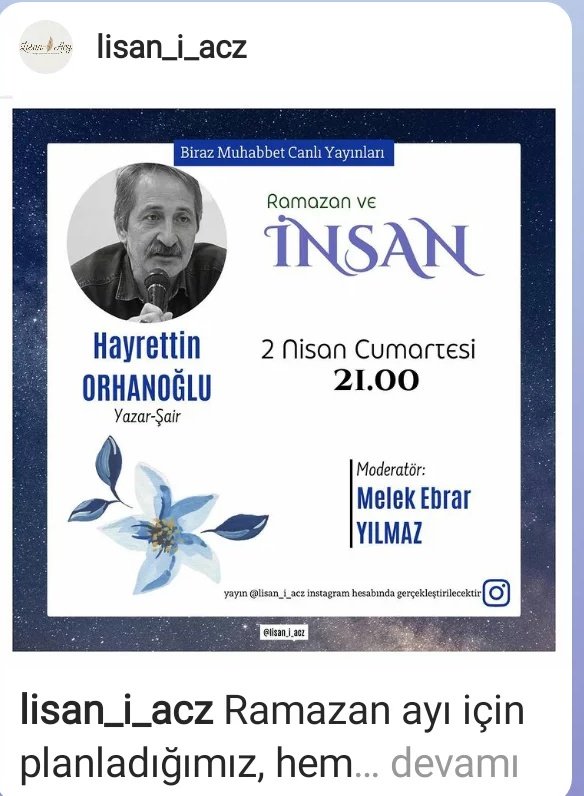 Lisan-i Acz dergisinde Ramazan ve İnsan konusunda konuşacağız.