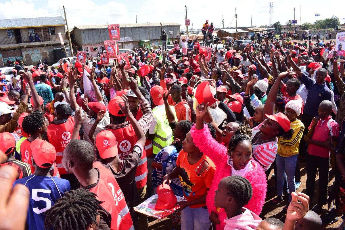KANUParty_ke's tweet photo. Our aspirant for Nairobi Senator Engineer John Ochoti aka Jontez today held a rally at Mukuru Kwa Reuben in Embakasi South to sell his agenda to the people. 

He was accompanied by a host of Nairobi MCAs. https://t.co/4po6Y1iwE2