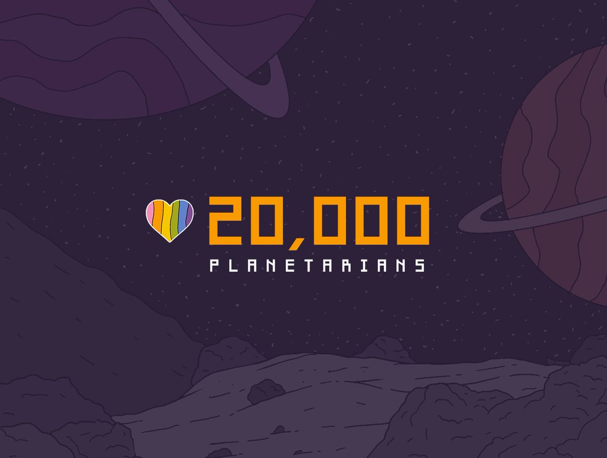 PlanetariansNFT's tweet photo. 🎉 20,000 Discord Members 🎉

🛰️ | To Celebrate, the first 700 people to RT this will be entered into a draw for OG &amp; Spacelist🚀

https://t.co/nBLCoA1x9F

#Planetarians #SolanaNFT https://t.co/umXpZFBOt9