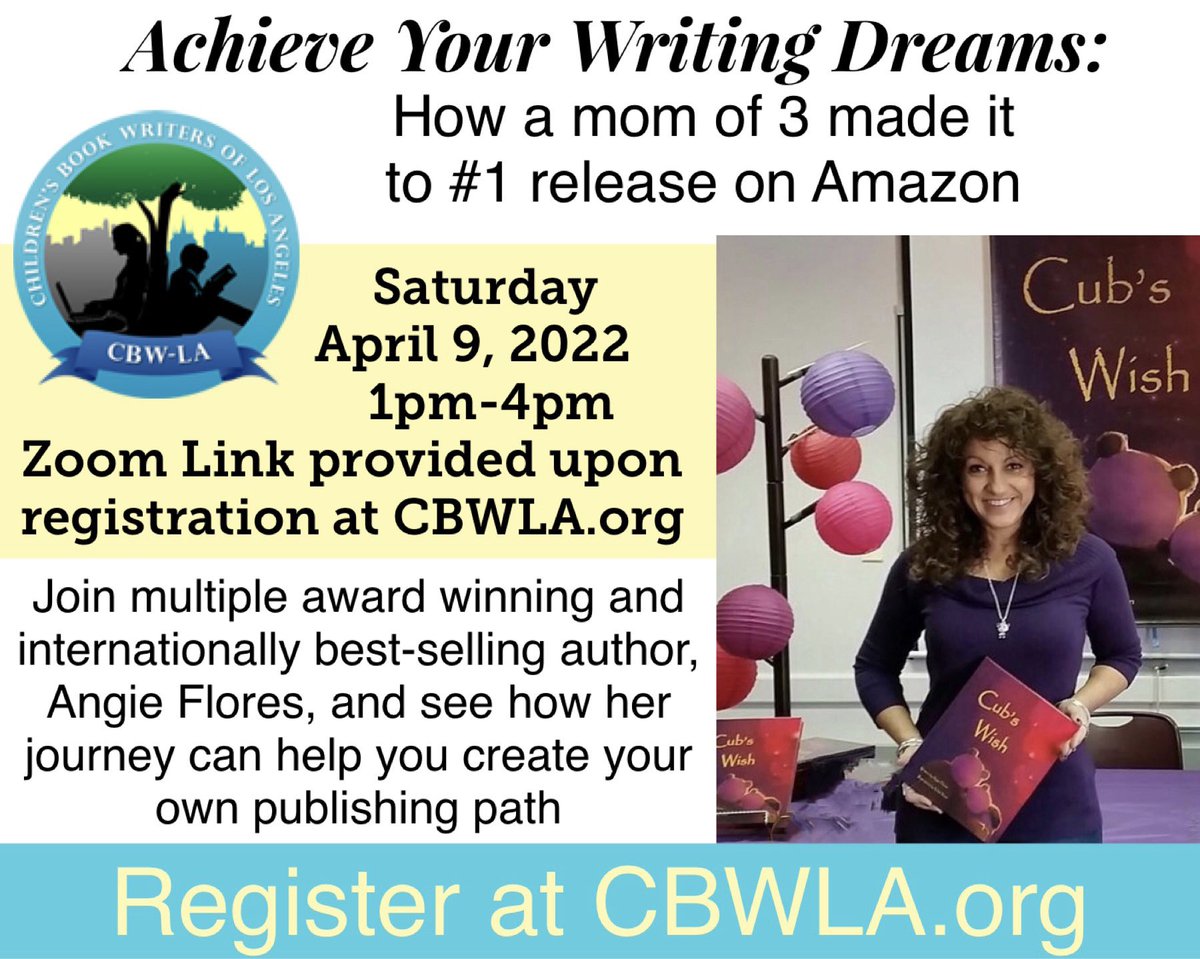Angiefloresbook's tweet photo. Don’t let that story stay in your head. In fact, get out of your head and make your writing dreams a reality! Join me next Saturday and get inspired! Register at https://t.co/RCVmBmDINy. Hope to see you there! https://t.co/83IDLoXGpa