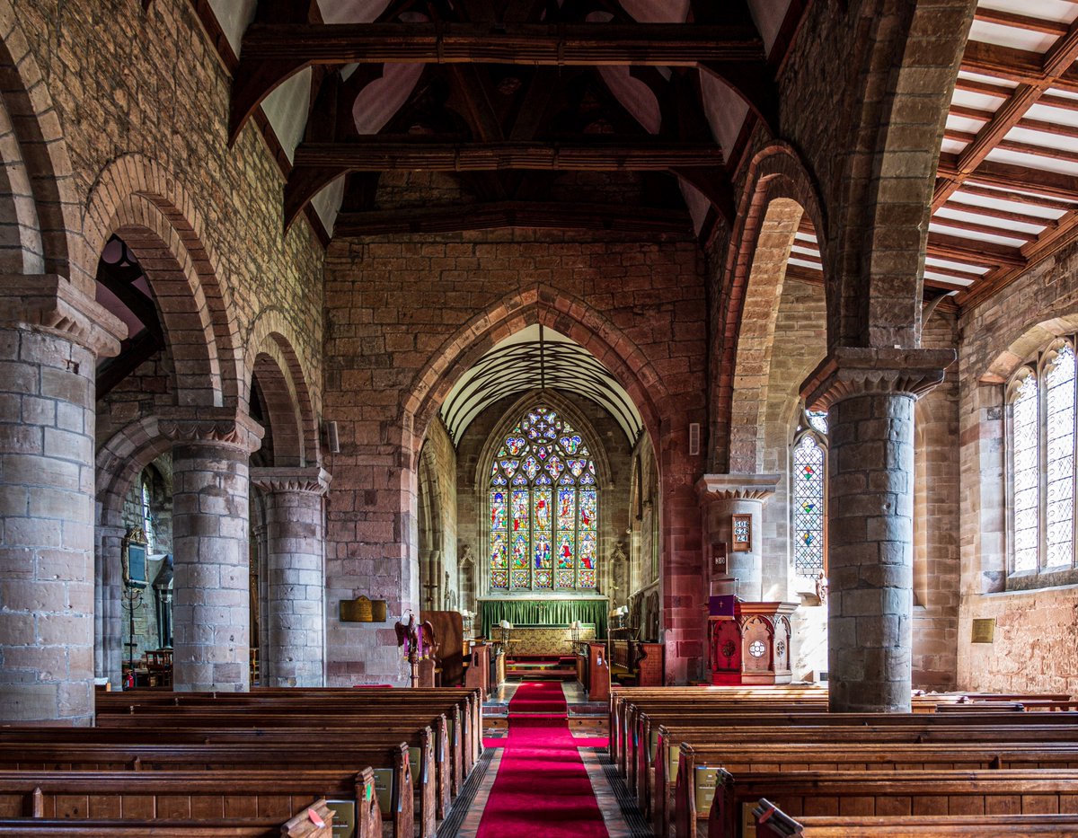 JPG_1969's tweet photo. St Cassian's, Chaddesley Corbett, Worcestershire. Here are some general shots of the interior. Well maintained and with some nice orderly Norman pillars. #chaddesleycorbett #Church #medieval #WORCESTERSHIRE https://t.co/tw5IR0kRpv