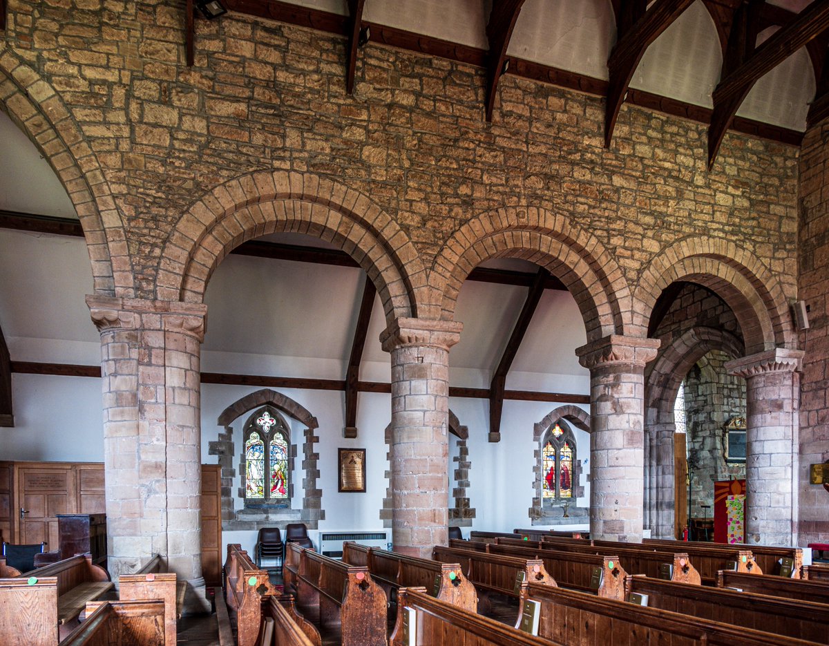 JPG_1969's tweet photo. St Cassian's, Chaddesley Corbett, Worcestershire. Here are some general shots of the interior. Well maintained and with some nice orderly Norman pillars. #chaddesleycorbett #Church #medieval #WORCESTERSHIRE https://t.co/tw5IR0kRpv