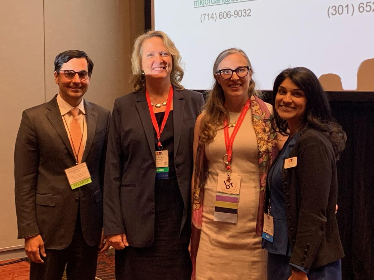 zekesilva3's tweet photo. I had the privilege of talking policy with this group of talented #OccupationalTherapy leaders at the @AOTAInc meeting yesterday. I learned so much about the  profession, their challenges and their important contributions to patient care @AmerMedicalAssn #RUCChair https://t.co/IOgS0shoJo