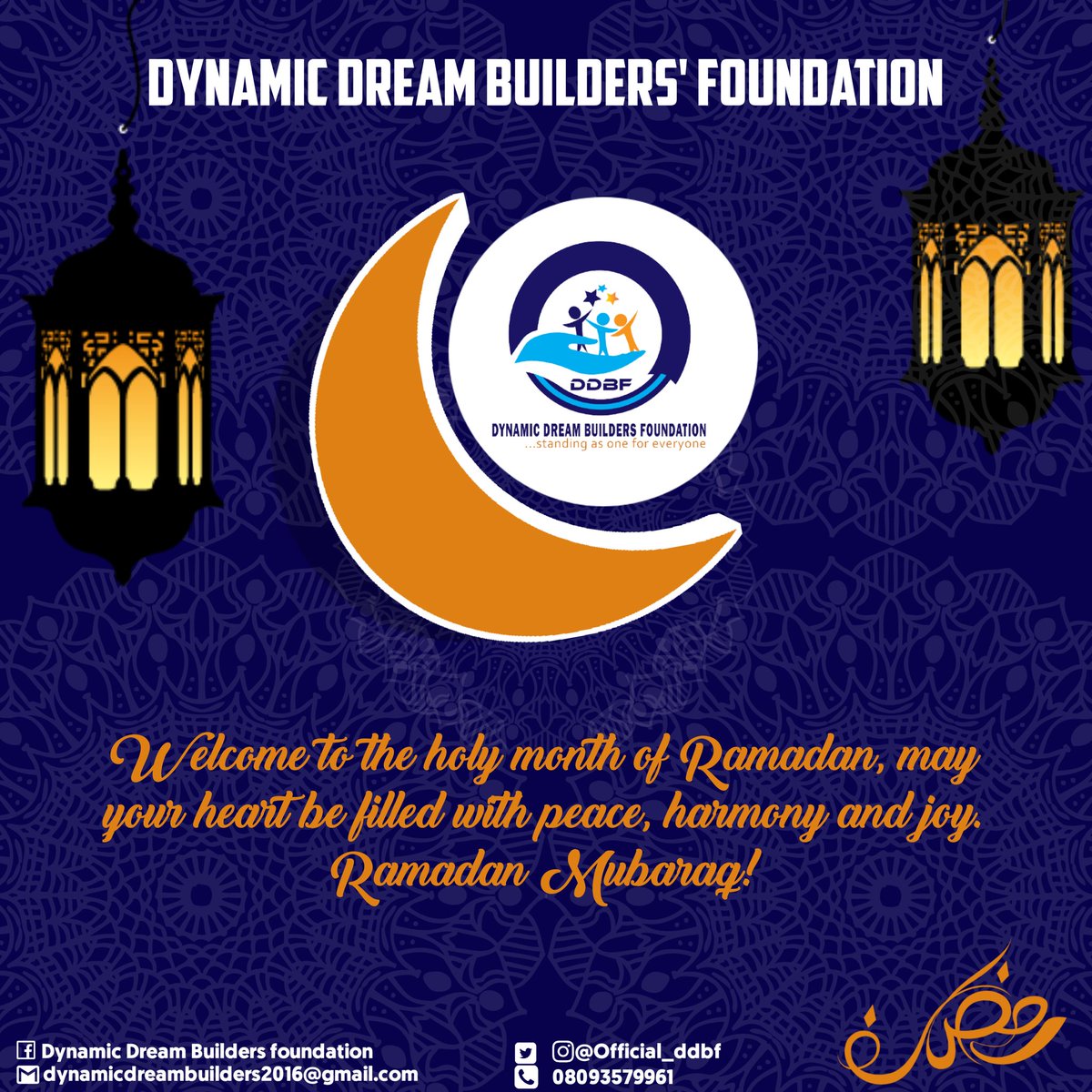 Official_DDBF's tweet photo. 𝐑𝐀𝐌𝐀𝐃𝐀𝐍 𝐊𝐀𝐑𝐄𝐄𝐌!!!🕋
💙🤍🧡

With Love from all of us, we welcome all Muslim brethren to the Holy month of Ramadan!!!  May your hearts be filled with Peace, Harmony &amp; Joy 🕌

#RamadanMubarak
#DynamicDreamBuildersfoundation
#StandingAsOneForEveryone https://t.co/o0NuNk2YpW