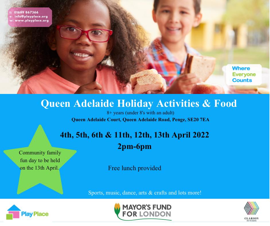 PlayPlaceOrg's tweet photo. Easter 2022 - Over 50 sessions at 26 different locations across Kent &amp; Croydom!

All completely free!  It’s going to be a very busy 3 weeks &amp; we can’t wait!

Details on thread below.

#queenadelaide #longfield #dartford #edenbridge
https://t.co/sBQAhprUTE https://t.co/PuuuNSw2lJ