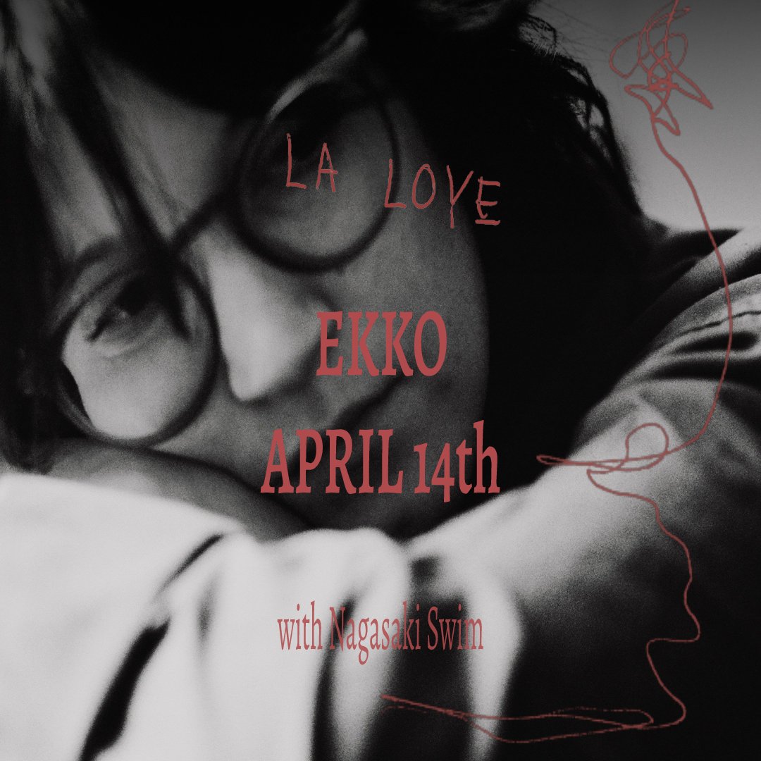 i'll be playing <a href="/PoppodiumEKKO/">EKKO</a> with @NagasakiSwim on april 14th! really looking forward to this one. get your tickets here: ekko.nl/productie/la-l…