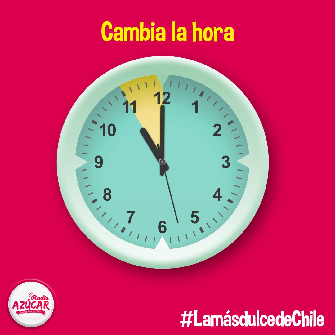 Ⓗⓞⓨ ⓒⓐⓜⓑⓘⓐ ⓛⓐ ⓗⓞⓡⓐ ⓔⓝ Ⓒⓗⓘⓛⓔ a las 0:00 atrasa  una hora tu reloj, o sea ponlo a las 23:00 🤩😏 

radioazucar.cl 📻💻📱

📱WhatsApp +56963756000
📡 Teléfono 227976880

#musica #radio #fm #musicatropical #sound #cumbia #rancheras #salsa #merengue