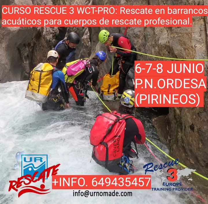 Desde la Agrupación Deportiva del CEIS, promovemos y asistiremos a una formación externa  específica para bomberos, sobre seguridad y rescate en barrancos acuáticos con alto caudal y aguas vivas, en Pirineo.Certificado:
RESCUE 3 Europe. Whitewater Canyon Technician-PRO.+info telf