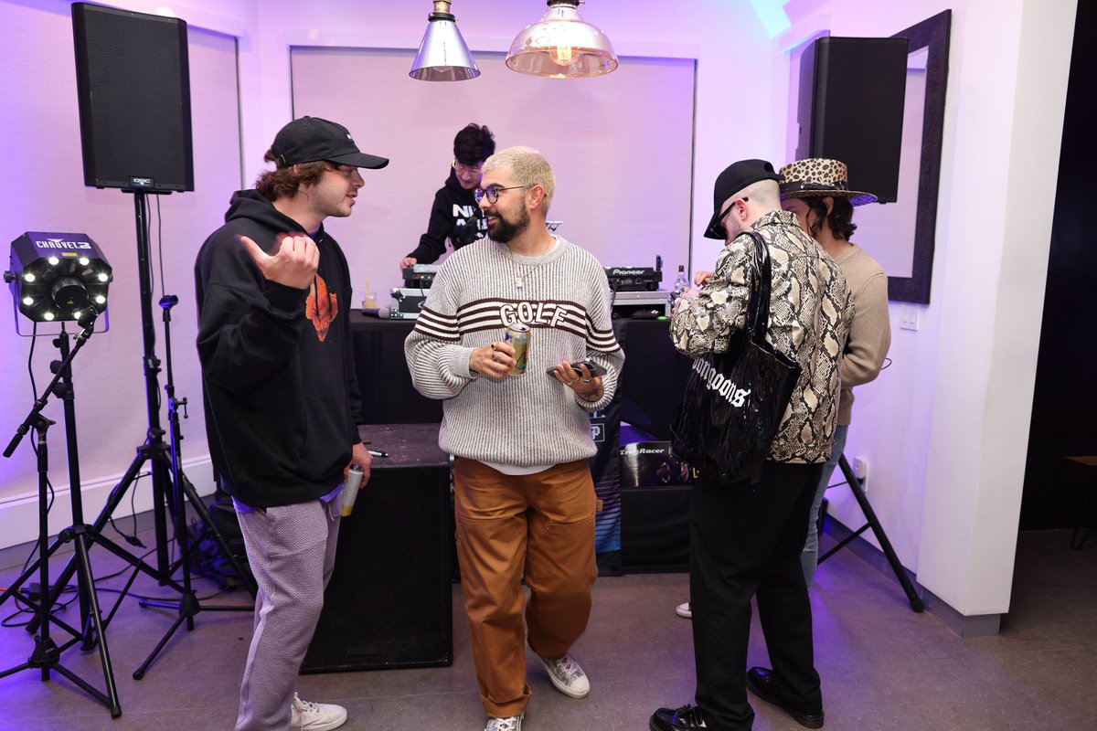 TreyRacer23's tweet photo. TreyRacer party for @fvckrender, @victormosquerar, @baeige1 was great the other night! Thanks to lots of the NFTLA community for coming by! Hope you all had a good time. Nice to meet @ThankYouX, @farokh, @Banks, @BT, @DeezeFi, and many others. More pics and next event info soon😎 https://t.co/XahCZk1nI9