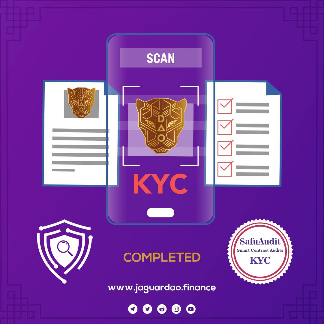 KYC Completed - github.com/SafuAudit/kyc-…

Website - Jaguardao.finance

#JaguarDAO #JaguarDAOfinance #TITANOfork #Titano #Libero #Fino #Safuu #FinoDAO #Bsc #BEP20