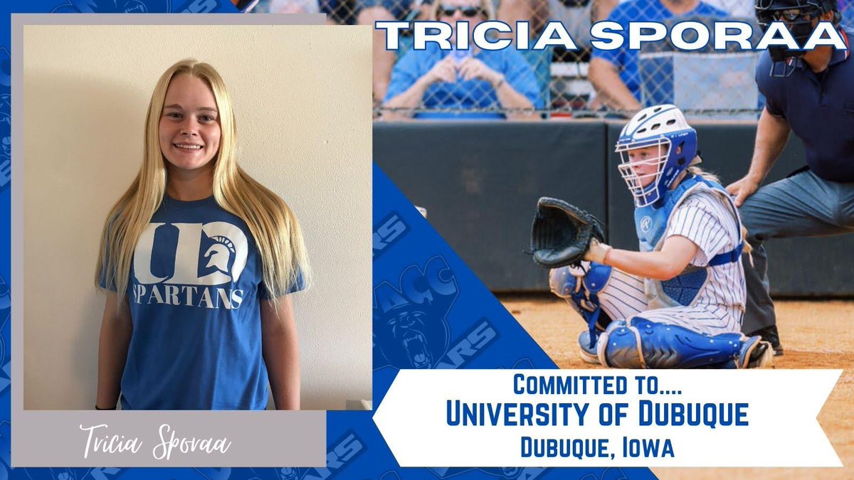 DMACCsoftball's tweet photo. ‼️COMMITTED‼️

Congrats to @TSporaa as she has committed to the University of Dubuque! Way to go T🐻💙

#GoBears🥎
@DubuqueSoftball https://t.co/lUnTBfOh3m